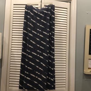 Navy and White Maxi Skirt